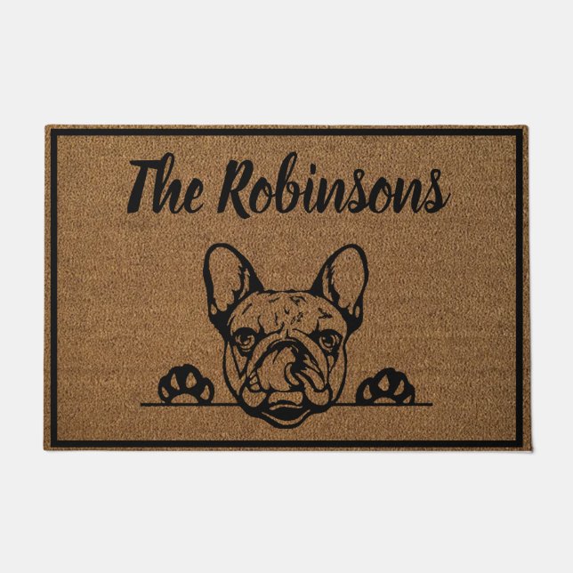 Paillasson French Bulldog Personnalisé Mat Doormat (Devant)