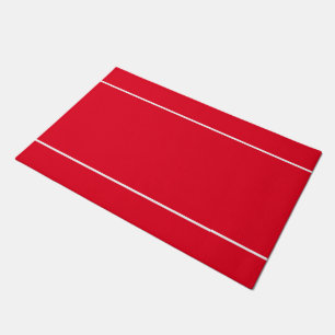 Paillasson Fun Bord Blanc Sleek Sur Sportt Rouge Lumineux