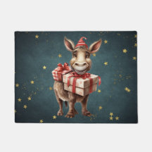 Fun mignon millésime Donkey de Noël
