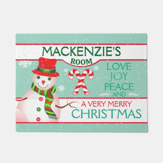 Paillasson FUN Snowman for CHILD'S ROOM | TEAL Christmas