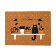 Funny Accueil Boite Cachage Chat Noir Maison