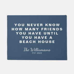 Paillasson Funny Beach House Friends Citation Personnalisée 