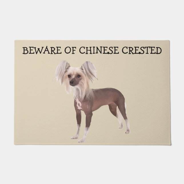 Paillasson Funny Chinese Crested Dog (Devant)