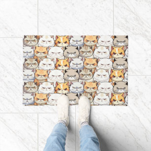 Paillasson Funny coloré Moody Cats Kitten Motif animal de com