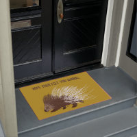 Funny Custom Message Brown et Mustard Porcupine