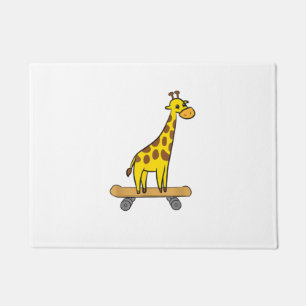 Paillasson Funny Giraffe Lover Giraffe Skateboard