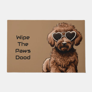 Paillasson Funny Goldendoodle mat de porte
