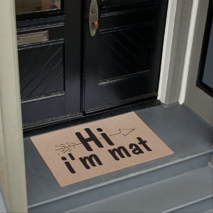 Paillasson Funny Hi Je suis Mat Doormat