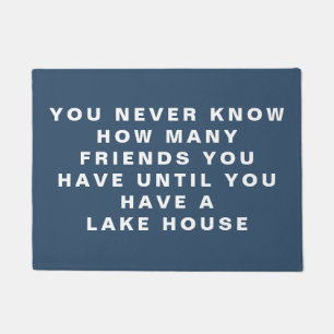Paillasson Funny Lake House Friends Citer Texte modifiable Bl