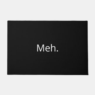 Paillasson Funny Modern | Meh. Noir & Blanc