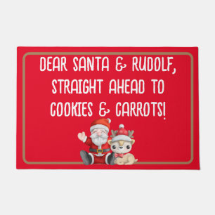 Paillasson Funny Santa Cookies Straight Ahead Christmas