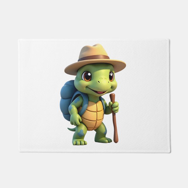 Paillasson Funny Turtle Hiking Graphic Camping Lover Adventur (Devant)