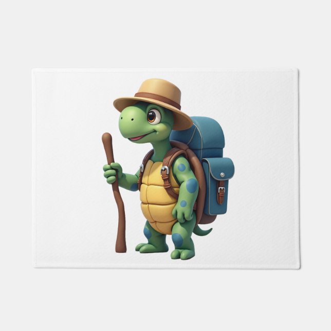 Paillasson Funny Turtle Hiking Graphic Camping Lover Adventur (Devant)