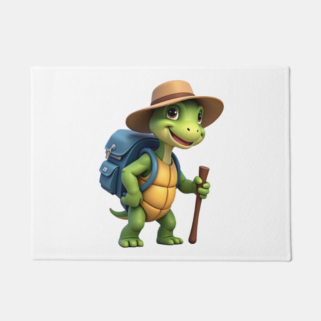 Paillasson Funny Turtle Hiking Graphic Camping Lover Adventur (Devant)