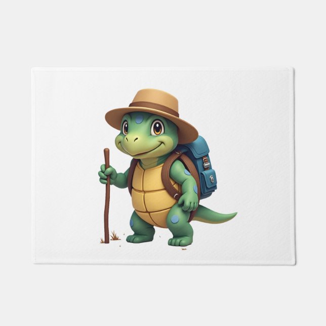 Paillasson Funny Turtle Hiking Graphic Camping Lover Adventur (Devant)