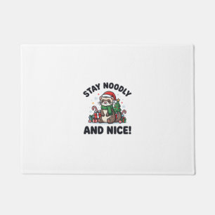 Paillasson Furet drôle de Noël Restez Noodly et gentil