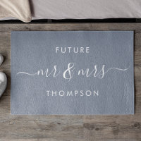 Futur M. et Mme Hand Script moderne Dusty Blue