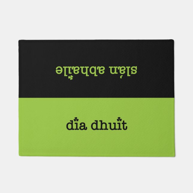 Paillasson Gaélique irlandais bonjour et au revoir (Devant)