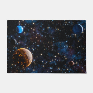 Paillasson Galaxie avec étoiles et planètes