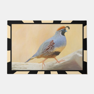 Paillasson Gambrel's Quail Painting Original Bird Art