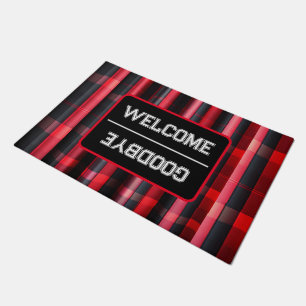 Paillasson Gamme Abstraite Red Black Plaid