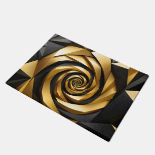 Paillasson Géométrie spirale dorée