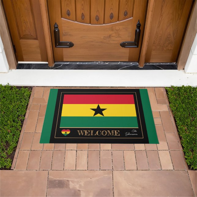 Paillasson Ghana & Ghanian Flag house mats / sports Welcome (De plein air)