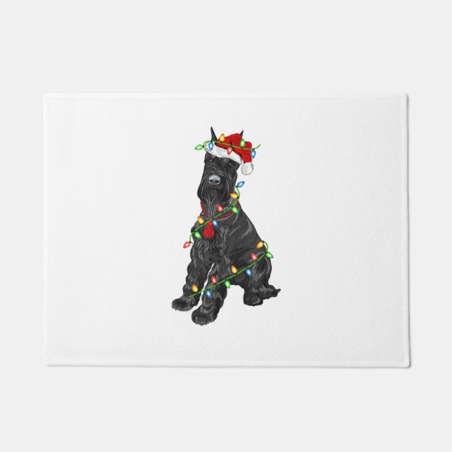 Paillasson Giant Schnauzer Lover Xmas Père Noël Giant Schnauz (Devant)