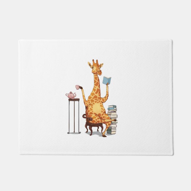 Paillasson Giraffes, livres et cadeaux de thé (Devant)