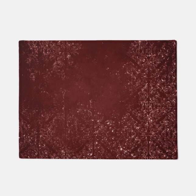 Paillasson Glimmery Henna Grunge | Rouge glamour de sang rich (Devant)