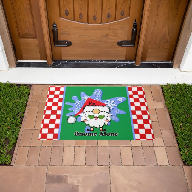 Paillasson Gnome Alone Funny Christmas Movie Parodie Rouge Ve (De plein air)