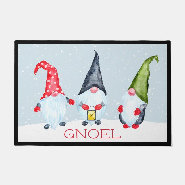 Paillasson Gnomes de Noël fantasques (Devant)