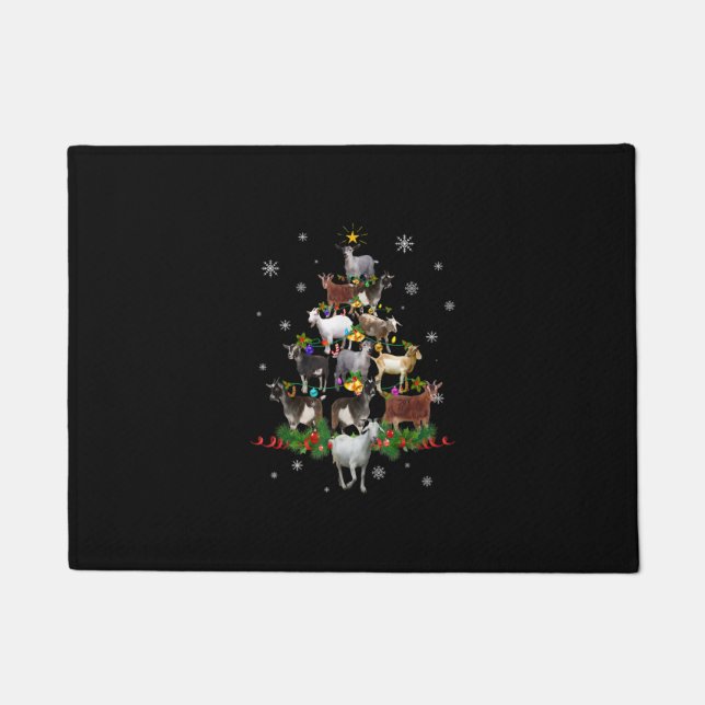 Paillasson Goat Christmas Tree Snow Goat Xmas (Devant)
