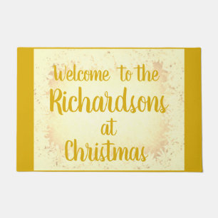 Paillasson Gold festive gel personnalisé Accueil familial