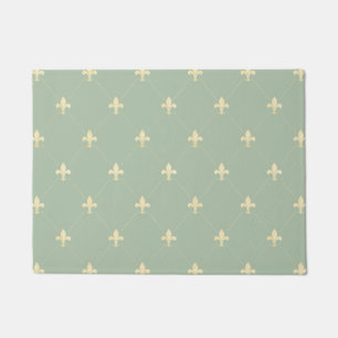 Paillasson Gold Fleur-de-Lis Sage 18x24