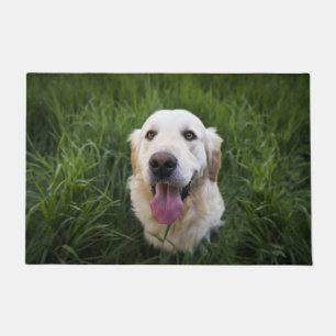 Paillasson Golden Retriever souriant  