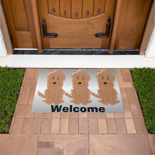 Paillasson Goldendoodle Chien Design (De plein air)