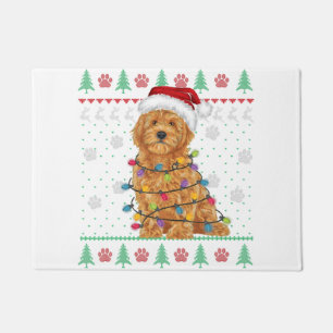 Paillasson Goldendoodle Noël laid Sweater Funny Chien Amour
