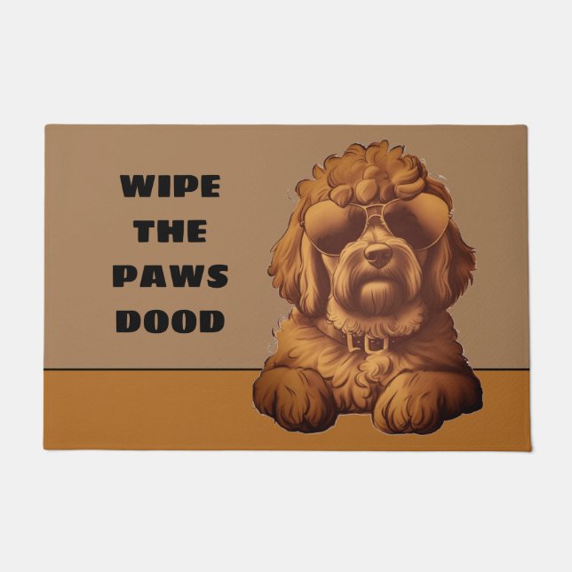Paillasson Goldendoodle Porte extérieure Mat (Devant)