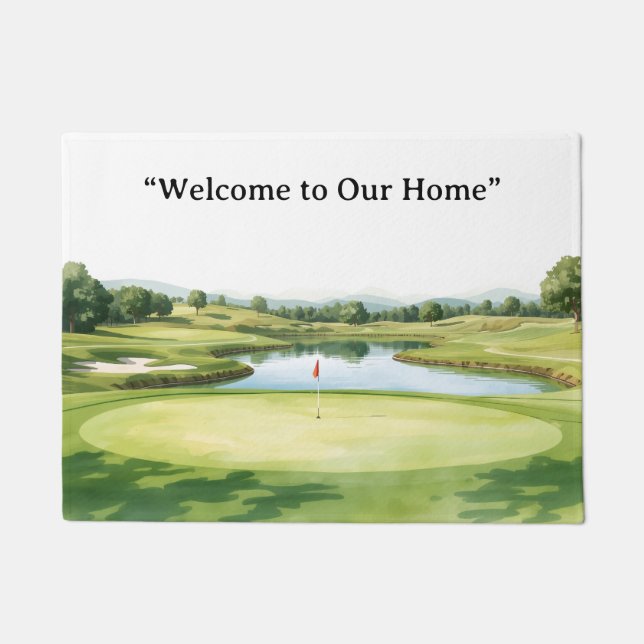 Paillasson Golf Welcome to golfer home with golf course view (Devant)