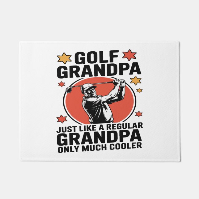 Paillasson Grand-père de golf comme un grand-père régulier (Devant)