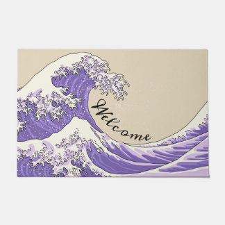 Paillasson Grande vague - mat de porte violet