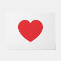 Graphisme Cœur Rouge Blanc Moderne Simple