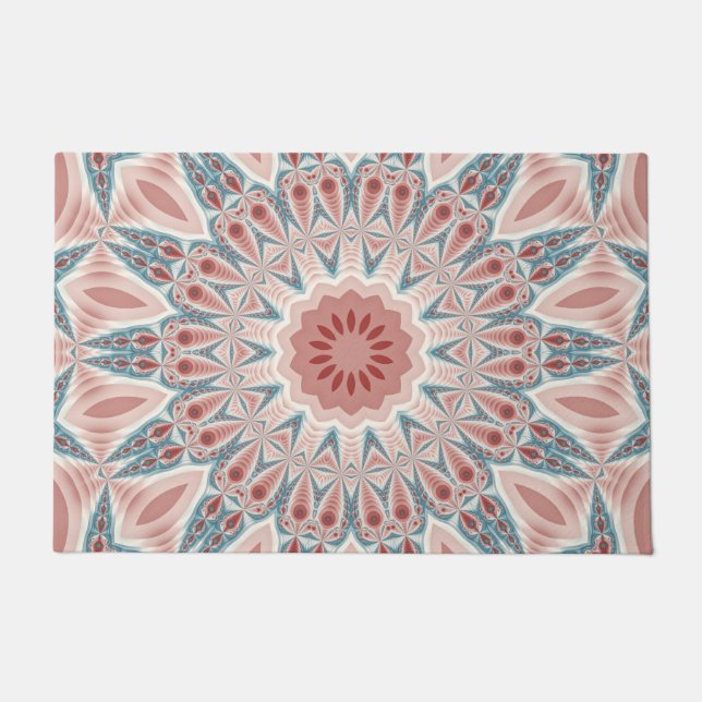 Paillasson Grattez moderne Kaleidoscope Mandala art fractal (Devant)