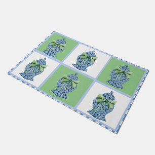 Paillasson Green Blue Ginger Jars Jar Mosaic