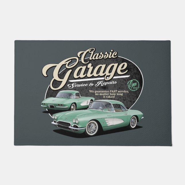 Paillasson Green Classic Car Garage (Devant)
