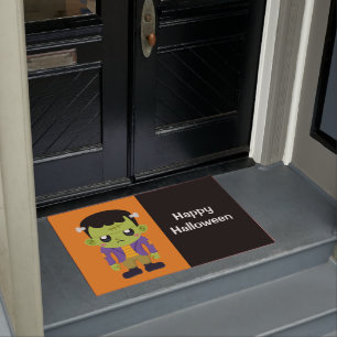 Paillasson Green Frankenstein Monster Happy Halloween