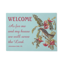 Grey Kingbird et Bible Verse Doormat