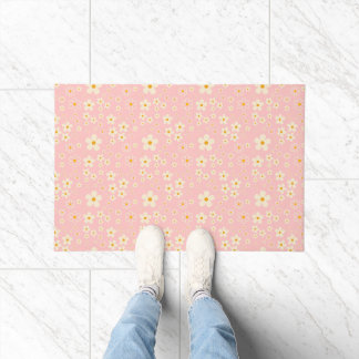 Paillasson Groovy Blush Boho Daisy Motif Jardin Patron Écharp