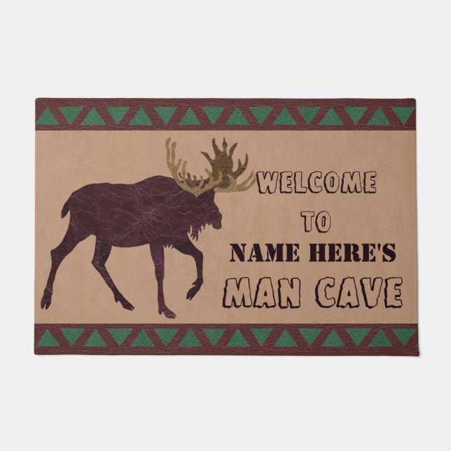 Paillasson Grotte Rustique Moose Faux en cuir (Devant)